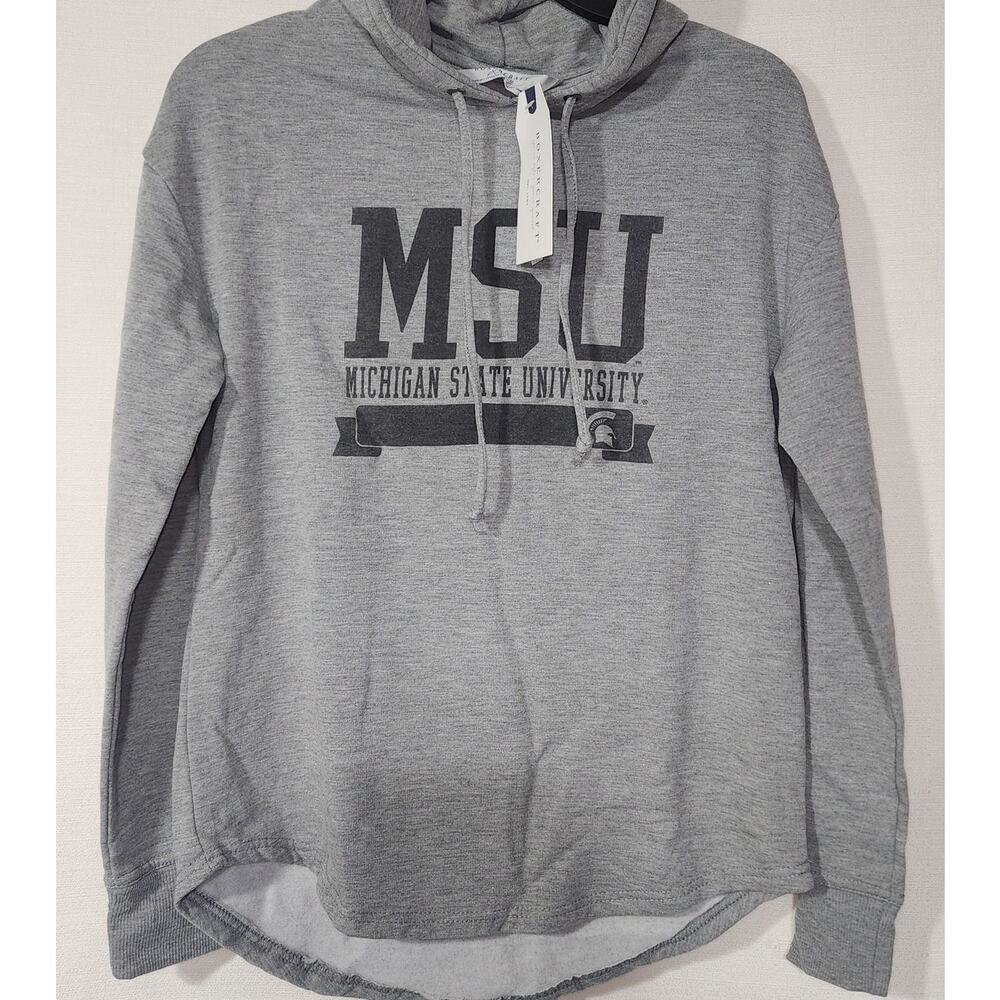 MSU Michigan state university women's XS gray hoodie